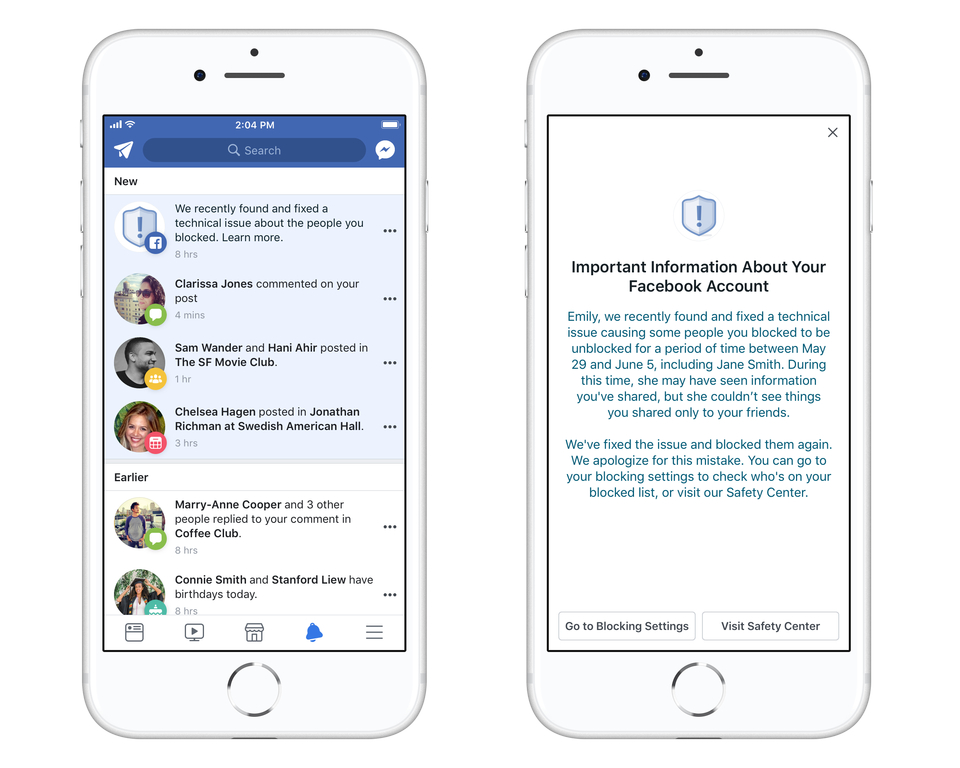 Facebook Et Messenger Un Bug A Debloque Des Contacts Bloques