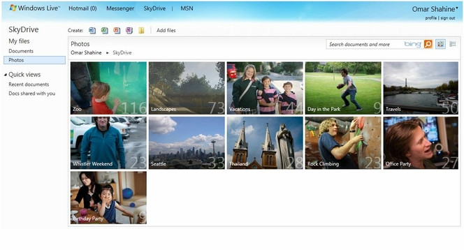 SkyDrive-HTML5-Photos-albums