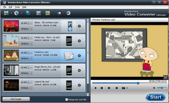 Wondershare Video Converter Ultimate screen