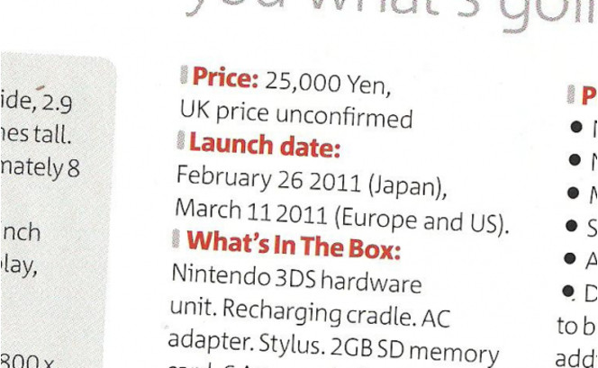 Nintendo 3DS - date Europe ONM