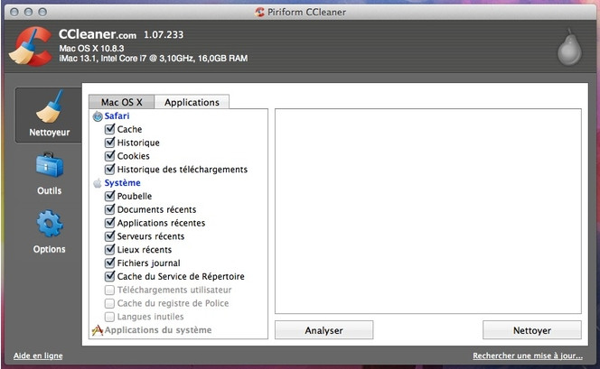 CCleaner Mac nouvelle interface (1)
