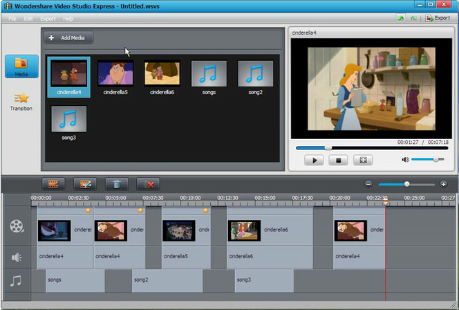 Wondershare Video Studio Express screen