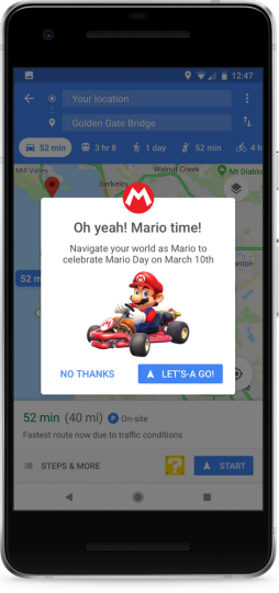 Mario Kart google maps