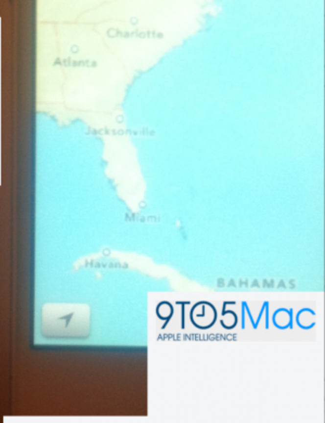 iOS 6 Maps bouton