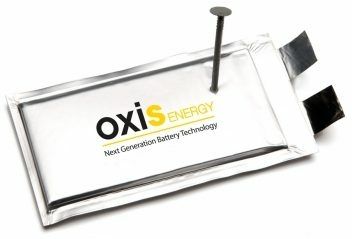 Oxis Energy batterie Li Sulfure