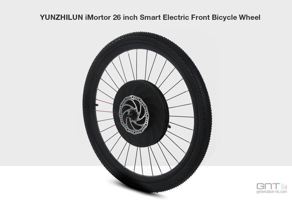 YUNZHILUN iMortor1 Roue de Bicyclette Avant électrique 26 Pouces E-vélo 36V 240W Kit de Moteur de Vélo avec Bluetooth 4.0 pour Android iOS 