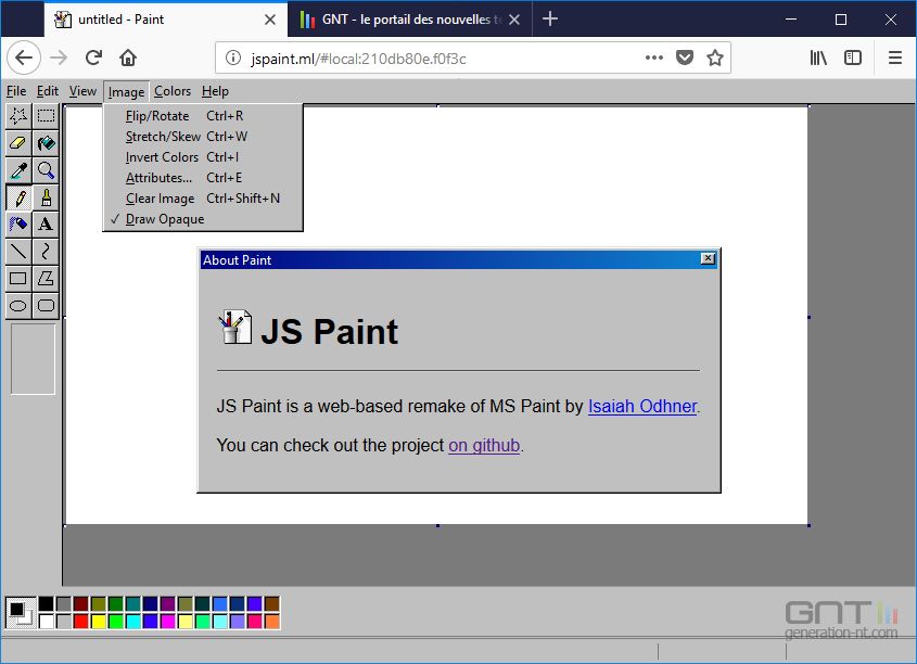 MS Paint dans le navigateur