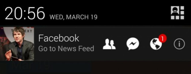 Facebook Android notification