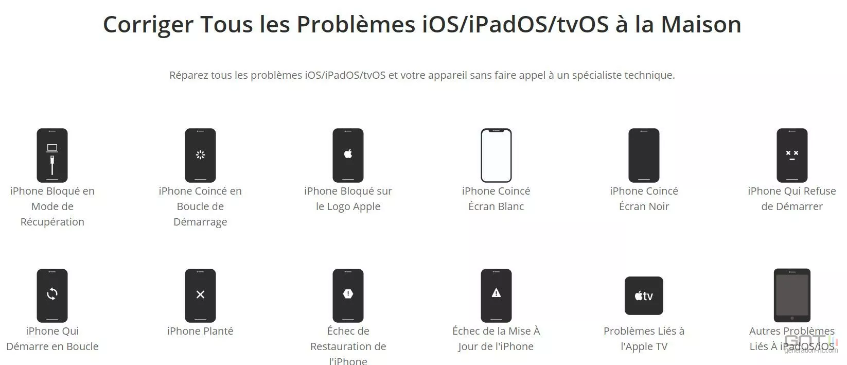 Comment réparer un iPhone bloqué sur écran blanc ?