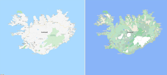 google-maps-islande-avant-et-apres