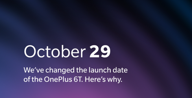 OnePlus 6T 29 octobre