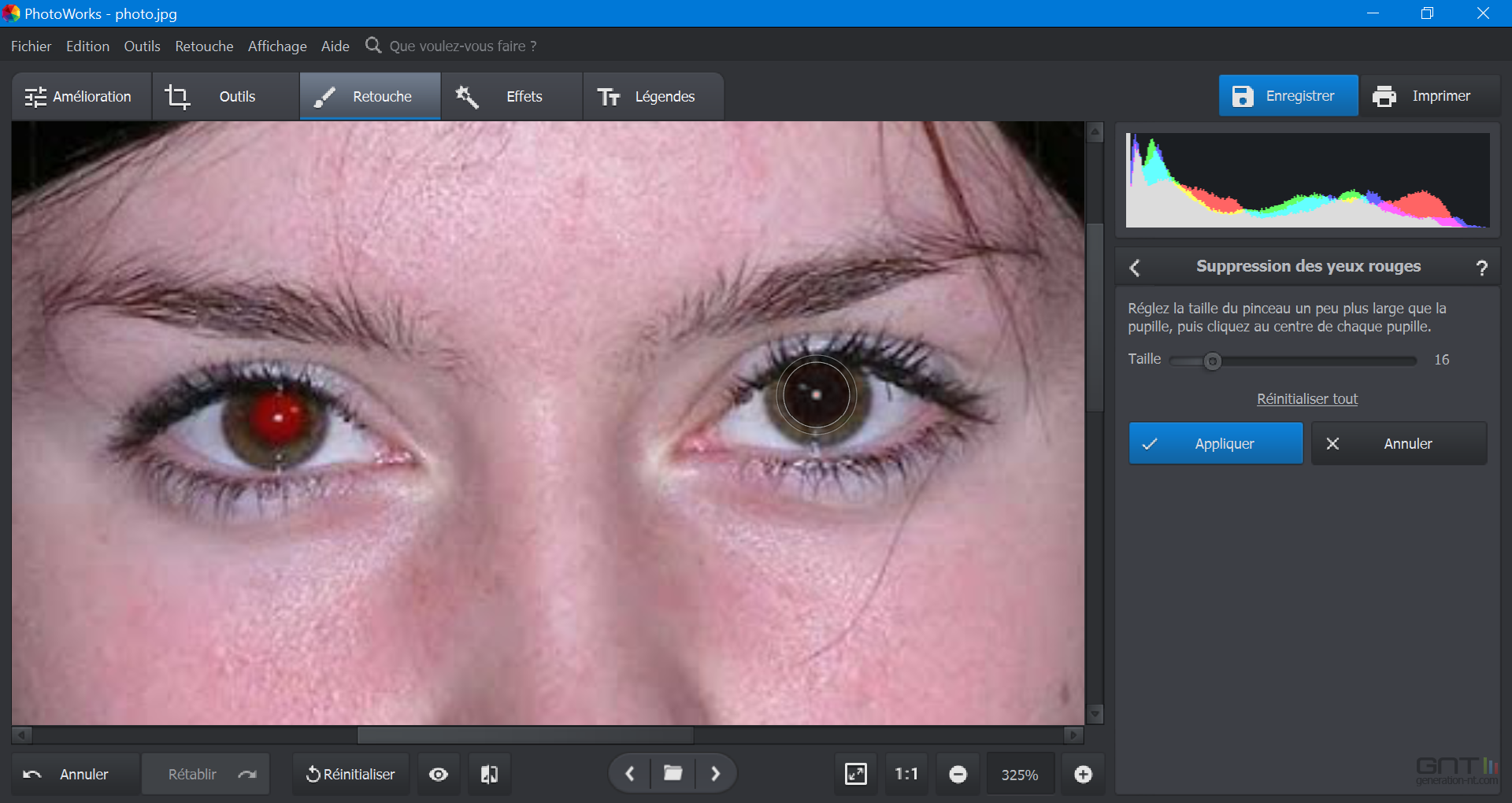 PhotoWorks logiciel de retouche photo en français avec IA