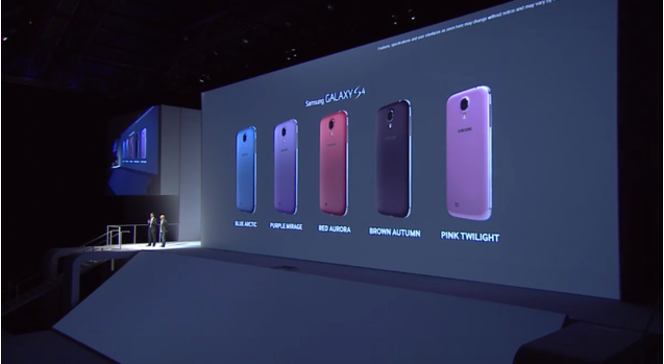 Samsung Galaxy S4 coloris