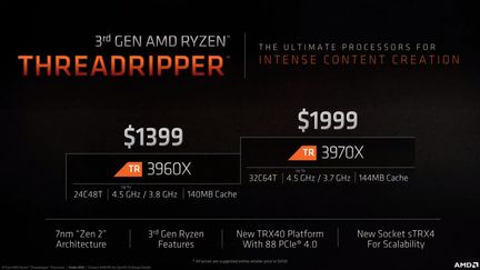 AMD Ryzen Threadripper 3960X 3970X