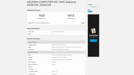 AMD Ryzen 9 5900HX Geekbench