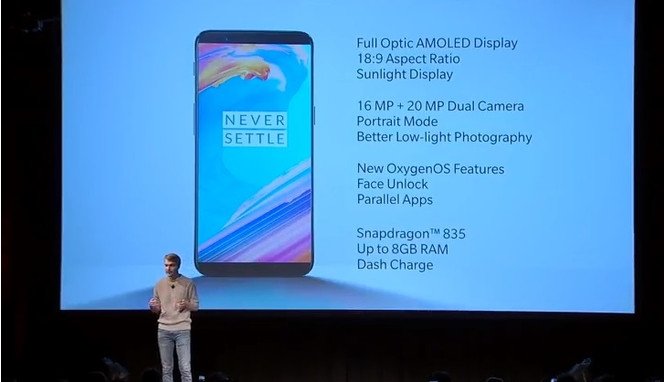 OnePlus 5T specs
