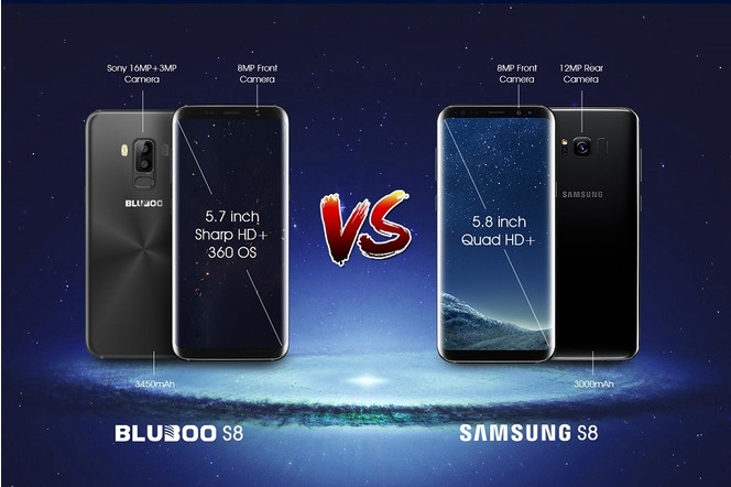 Bluboo S8 vs Galaxy S8