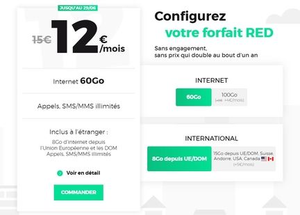 forfait mobile red by sfr 60 Go