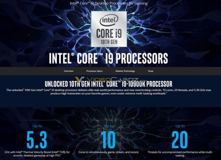 Intel core i9 10900K