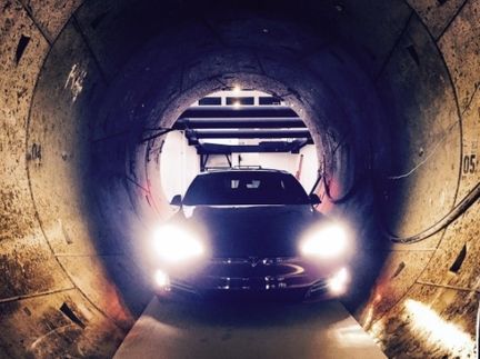 Boring Company Tesla tunnel Hawthorne