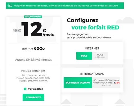 offre forfait red by sfr