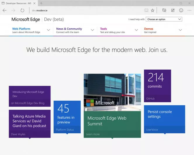 Microsoft-Edge-site-pour-developpeurs