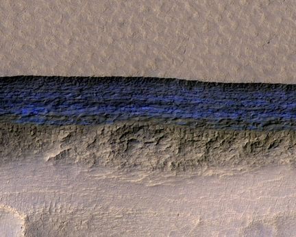 Mars eau glace
