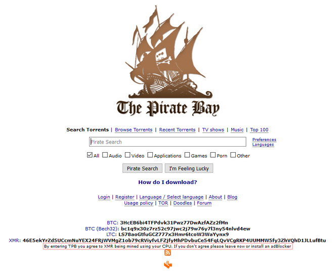The-Pirate-Bay-page-accueil
