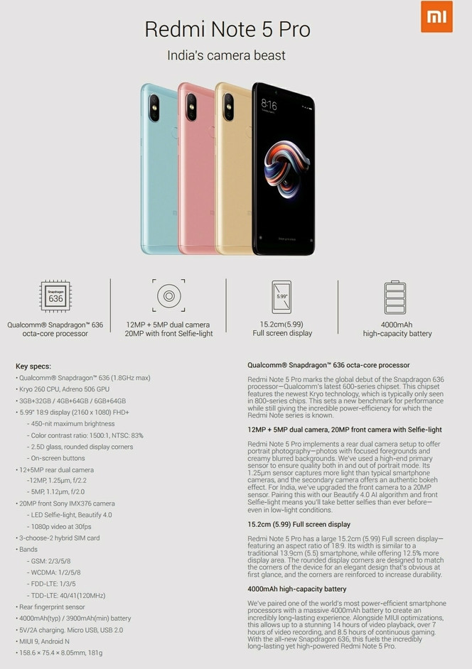 Redmi Note 5 Pro.