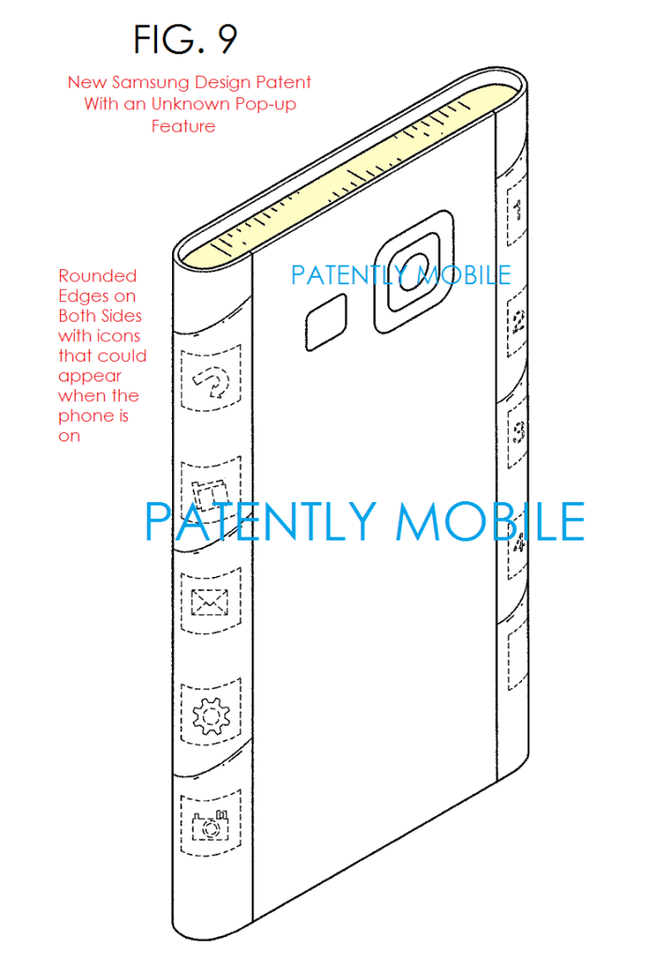 Samsung ecran tranche brevet