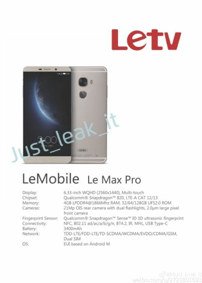 LeTV Max Pro