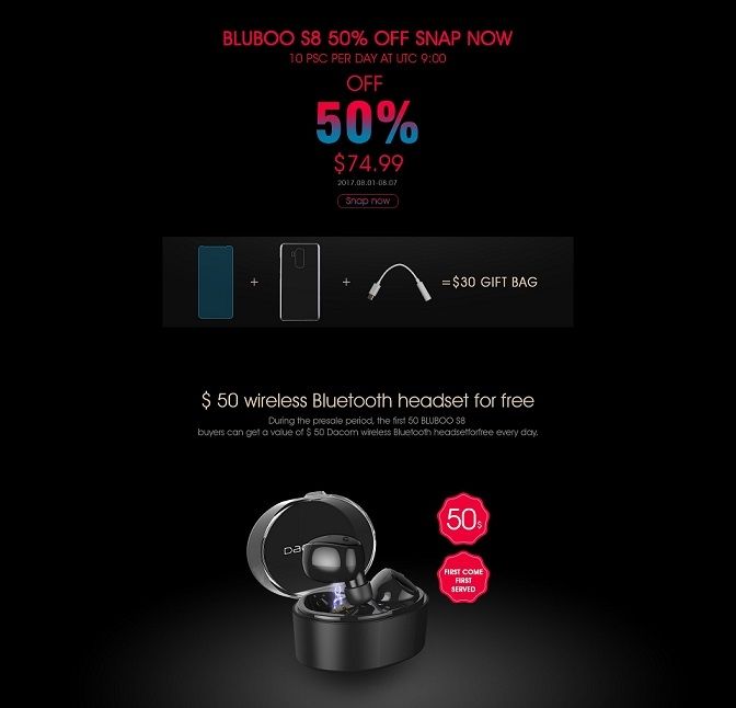Bluboo S8 cadeaux