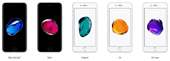 iPhone 7 coloris