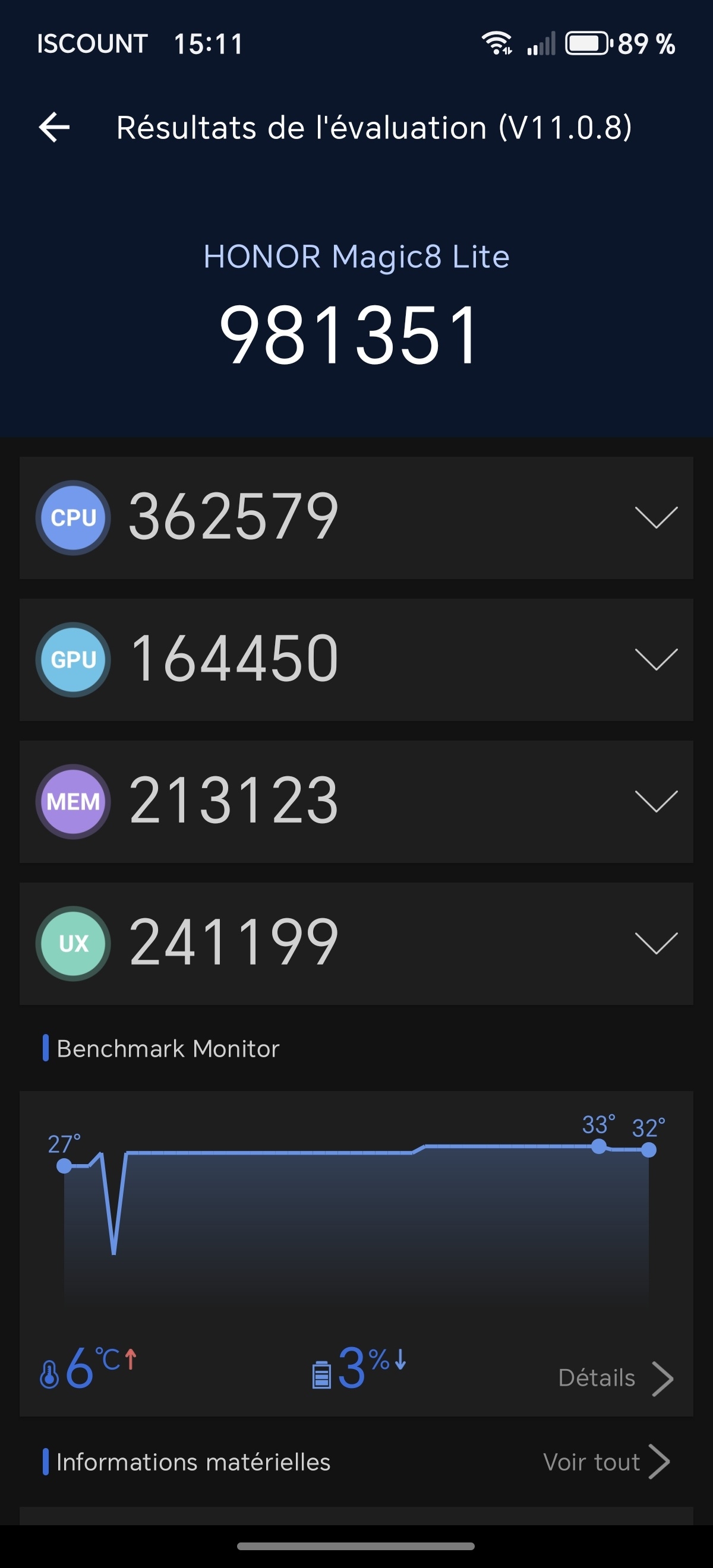 Honor Magic8 Lite AnTuTu