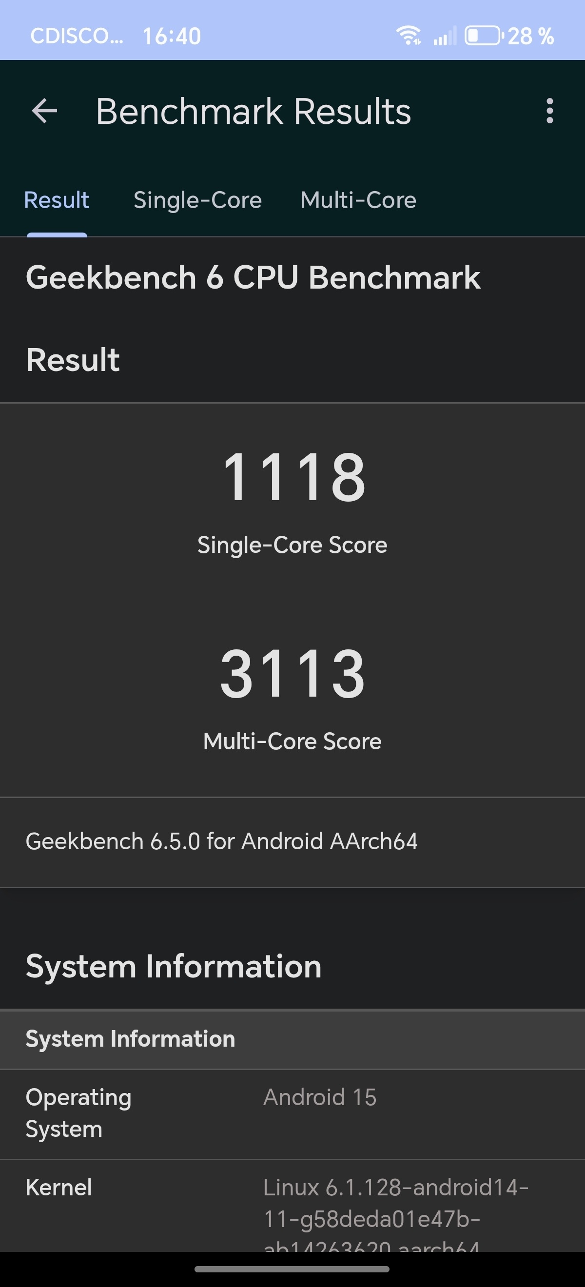 Honor Magic8 Lite Geekbench 6
