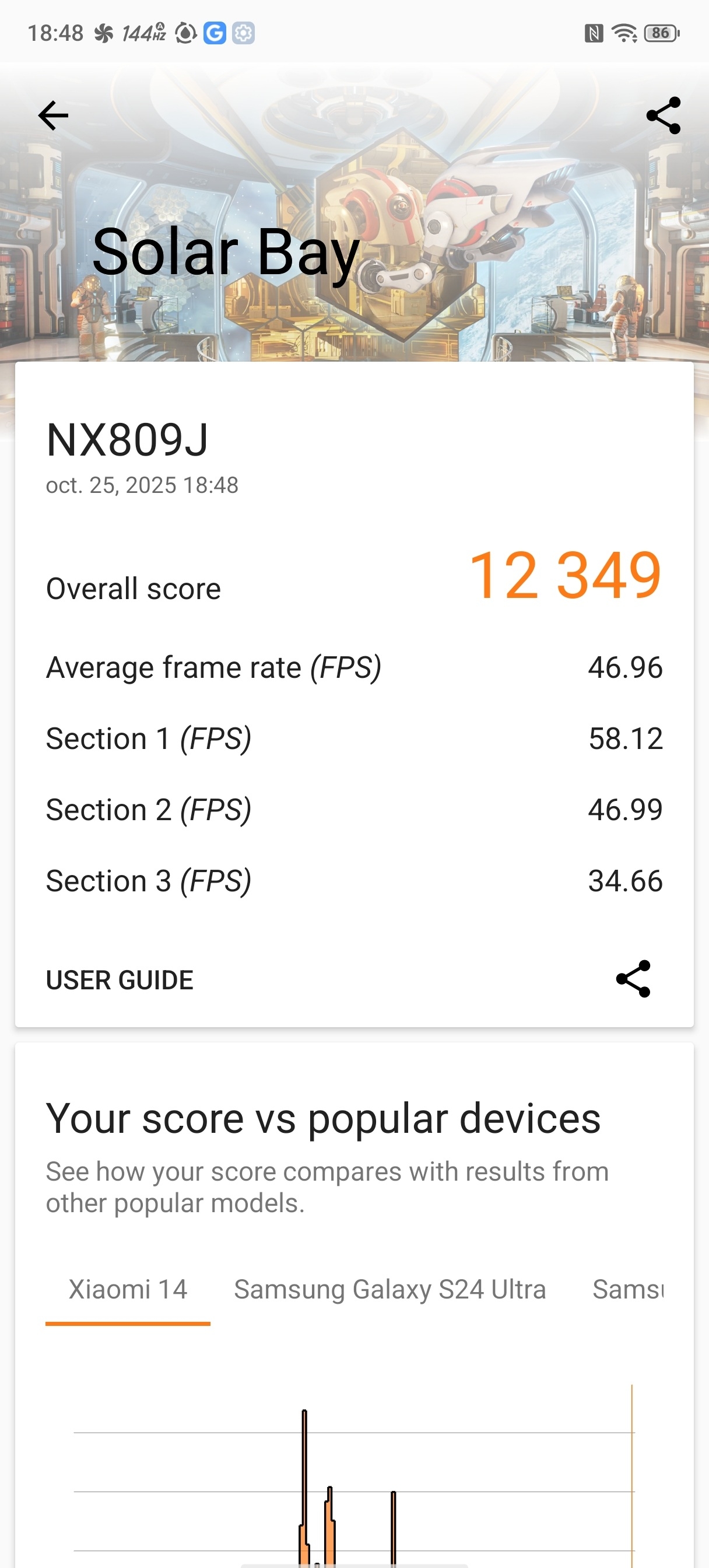 Redmagic 11 Pro 3DMark Solar Bay