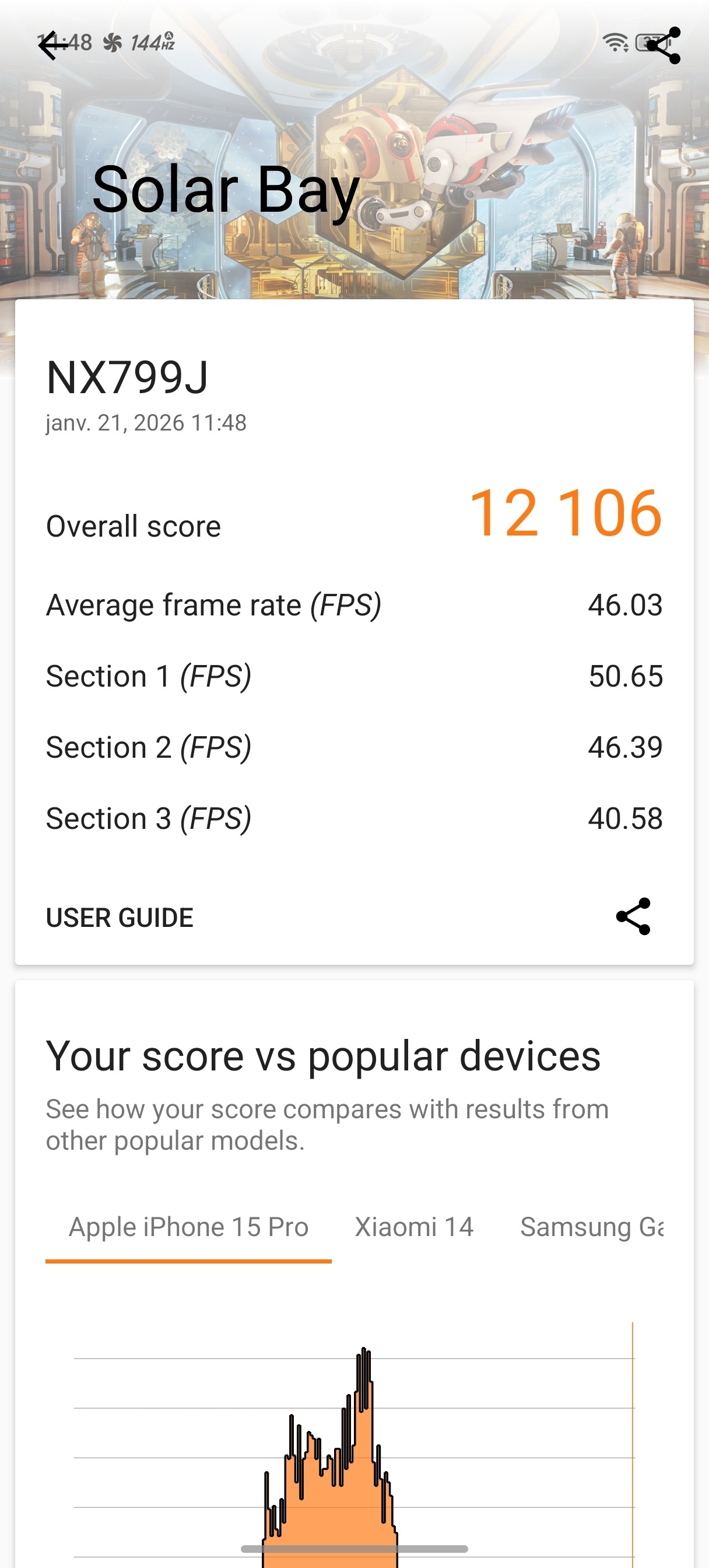 Redmagic 11 air 3D Mark Solar Bay