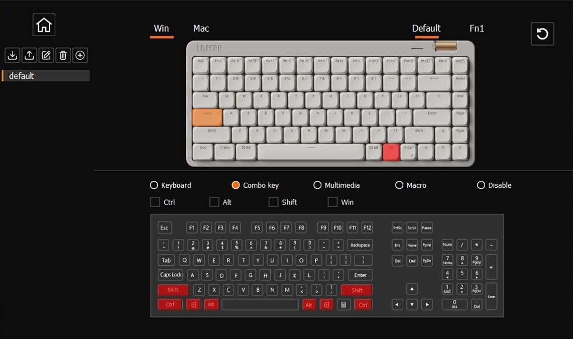 clavier Lofree Flow Lite84 application