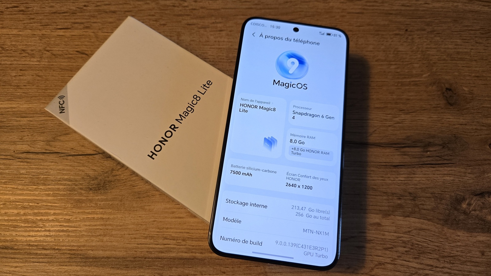 Honor Magic8 Lite boite