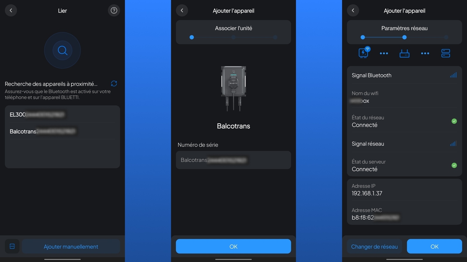 Appli Android - Ajout du Balco Transfer Hub -page1