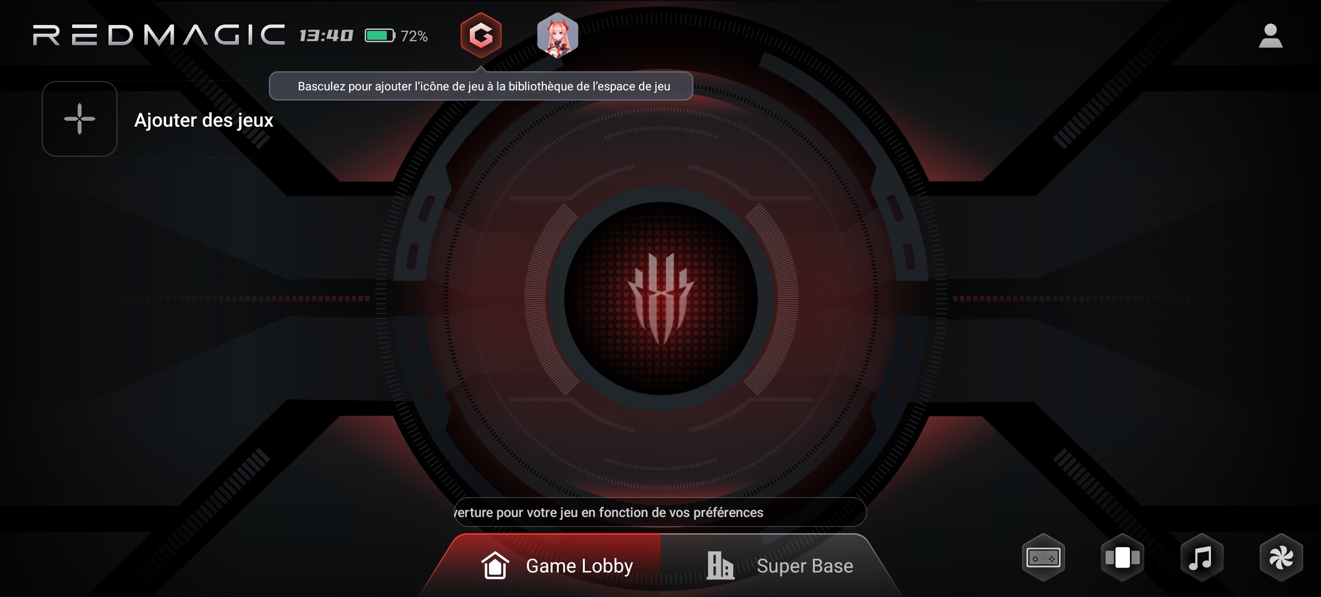 Redmagic 11 Air interface gaming