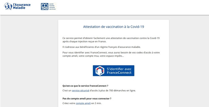 attestation numerique vaccin covid ameli