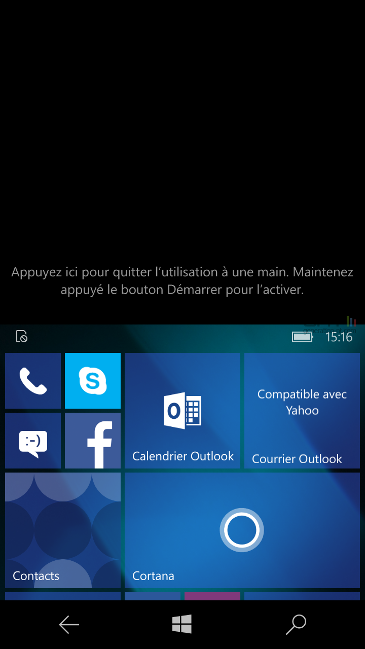 Adaptation Ã©cran Windows 10 Mobile (2)