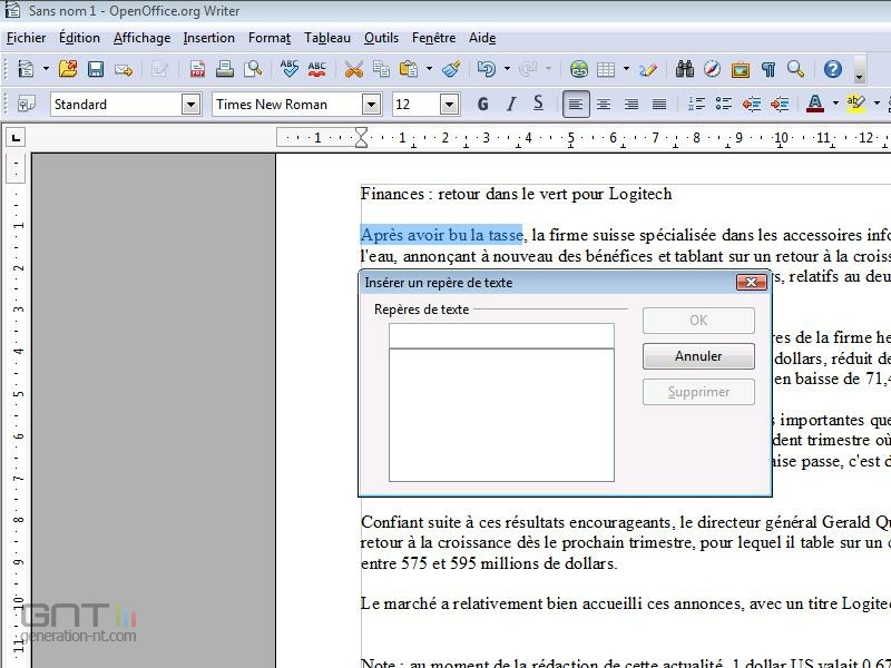 RÃ©pÃ¨res OpenOffice 2