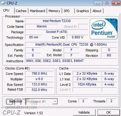 CPU-Z 1.52 CPU