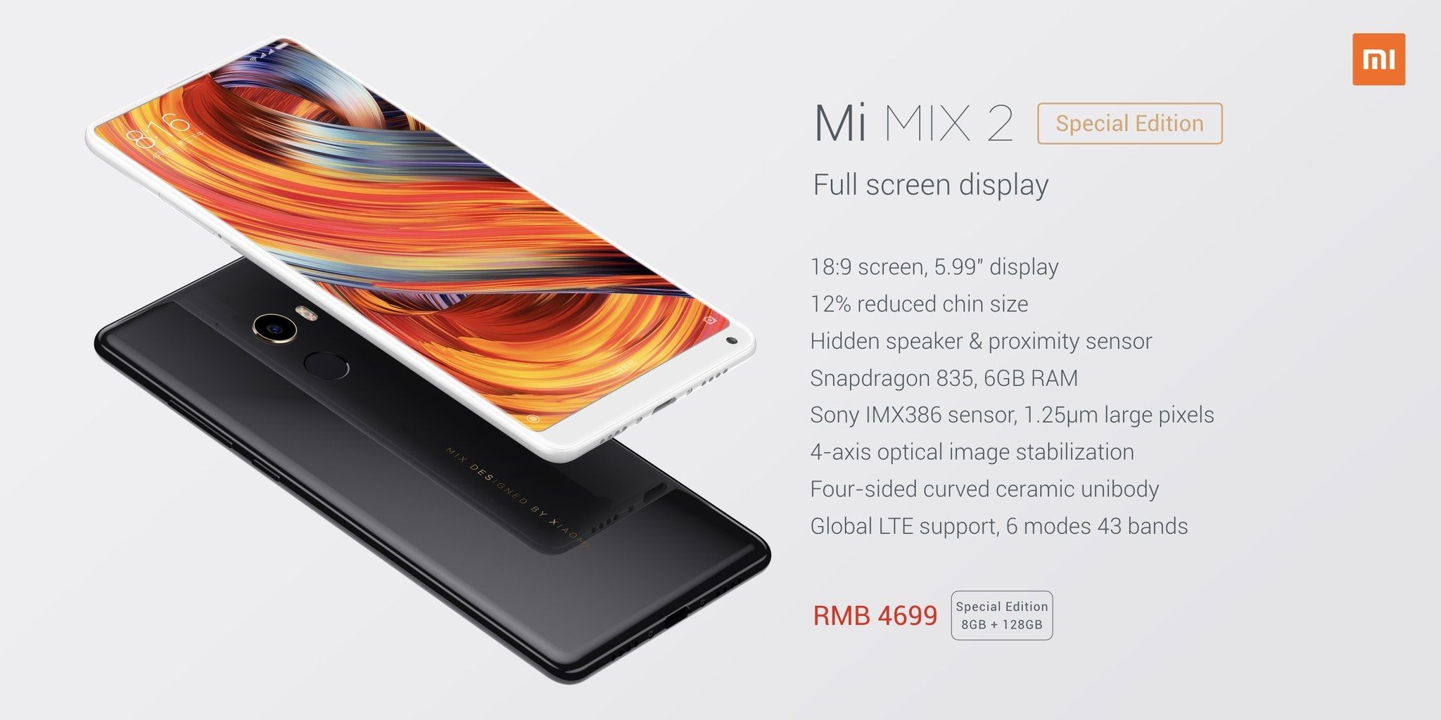 Xiaomi Mi Mix 2 Special Edition.