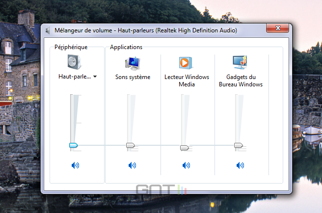 MÃ©langeur volume Windows 2