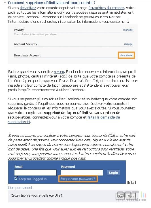 Supprimer définitivement son compte Facebook trucs, astuces et HowTo pour optimiser Windows
