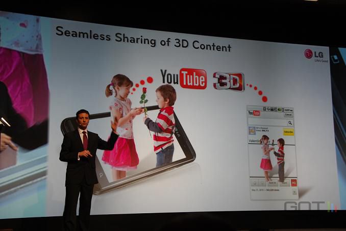 MWC conf LG Optimus 3D Youtube