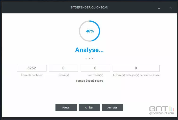 Bitdefender total security 2016 quickscan